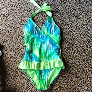 ‼️HUGE DISCOUNT‼️Blue and Green Ruffle One piece